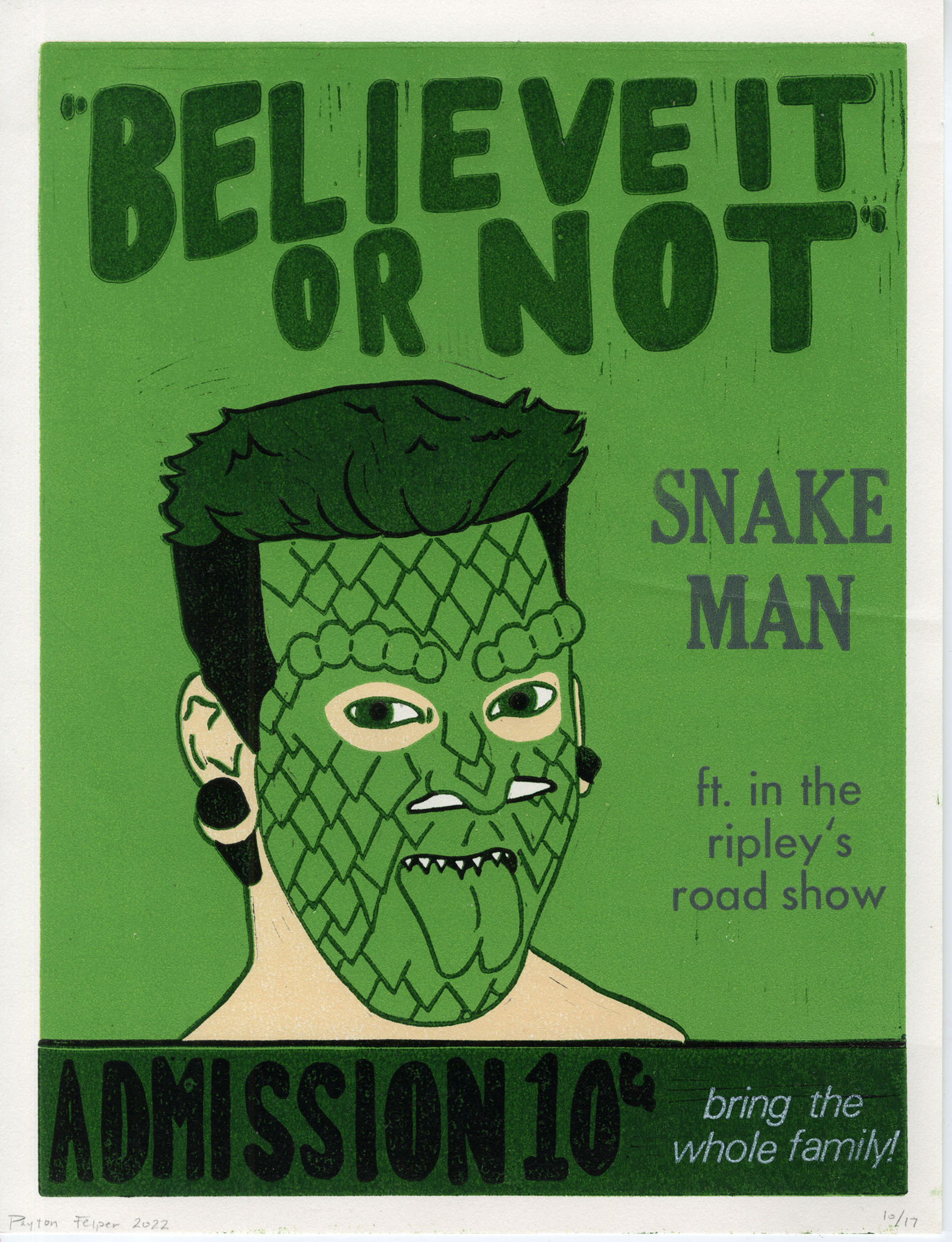 Believe it or not snake man poster
