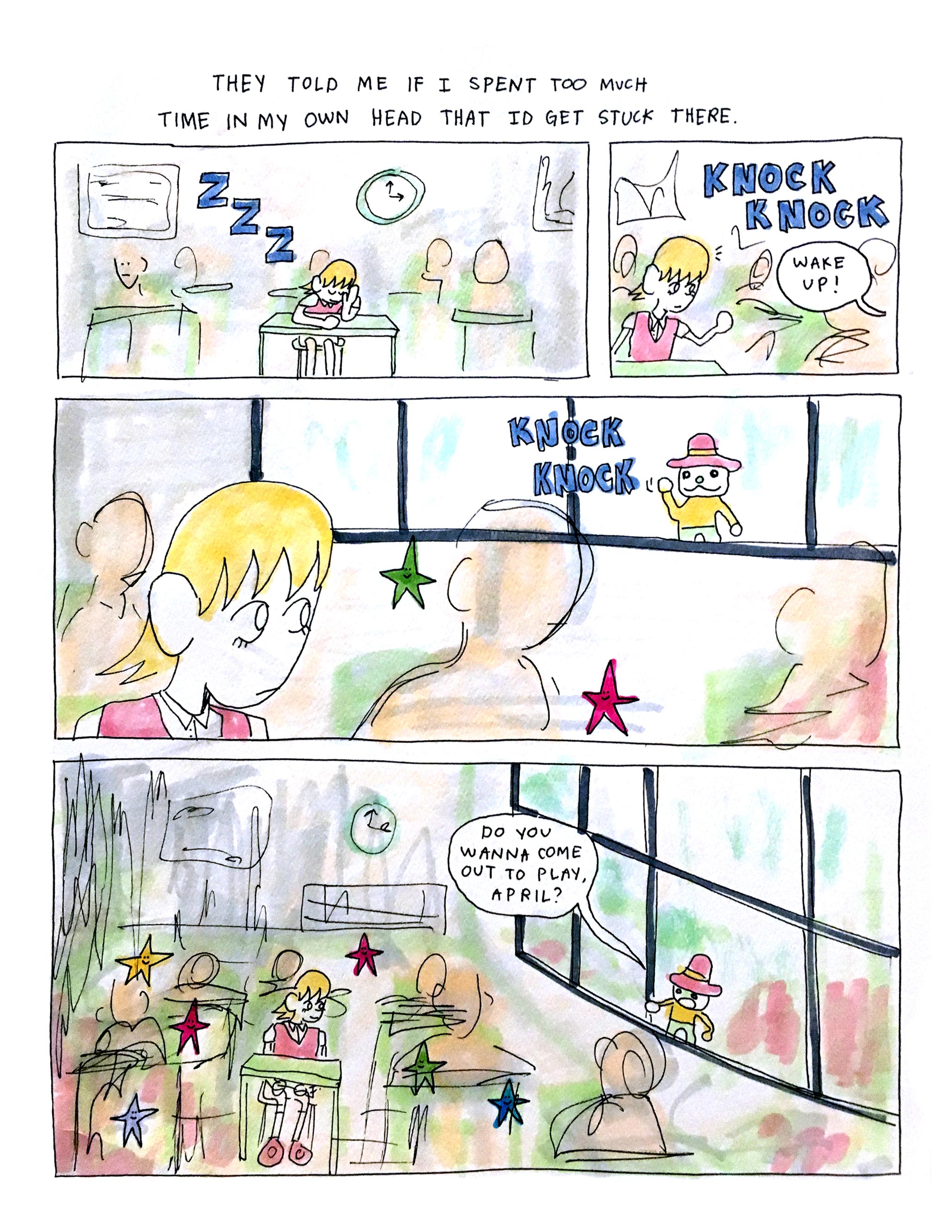 "Classroom Daydream" comic by Logan Beecher.