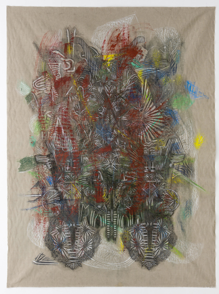 Aaron Spangler, Smudge, hard wax crayon rubbed on linen, 102” x 72”, 2011. Courtesy of the artist and Charest-Weinberg Gallery (Miami). « PREVNEXT »CLOSE