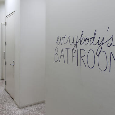 Ramstad's "Everybody's Bathroom" installation, Photo credit: Rik Sferra