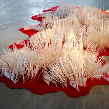 Melissa Wagner-Lawler, Accident #4, 2010, felt and paper Dimensions: 7’x 3.5’x 18”