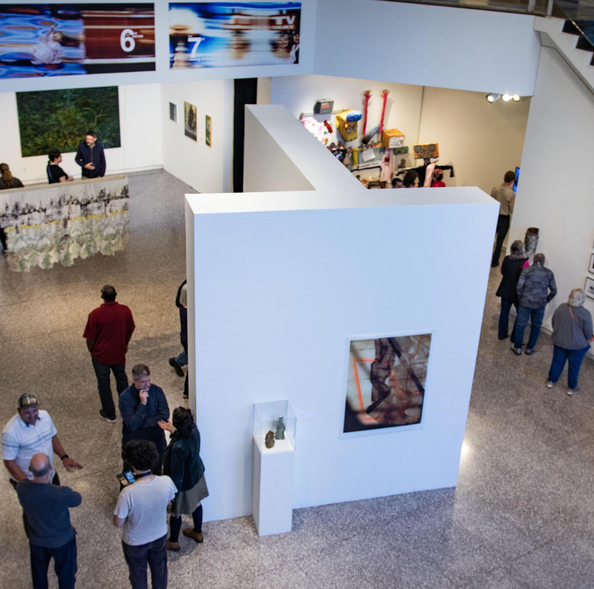 image of the MCAD gallery from the second floor