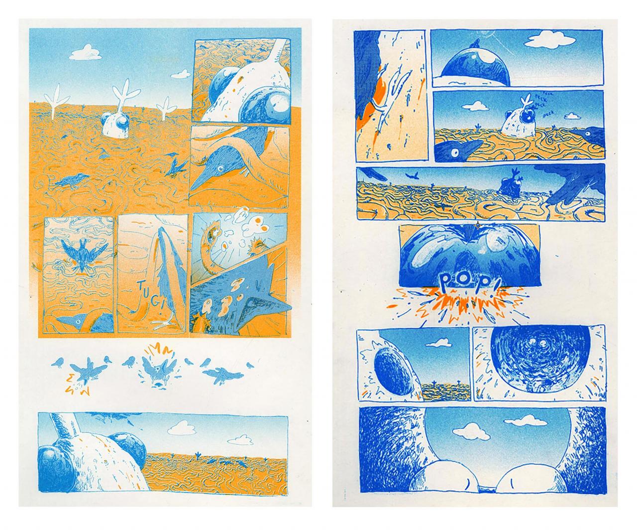 Comic pages by Katie Healey