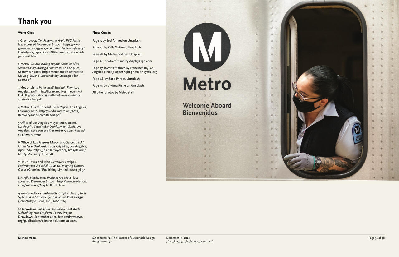 Project: Sustainable Metro Events by Michele Moore