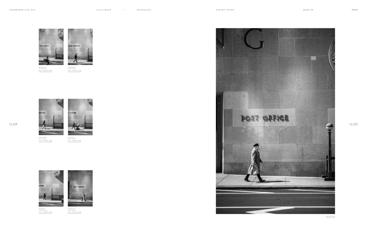 Juxtaposed Life NYC photography book designed by Milla Kicilinska