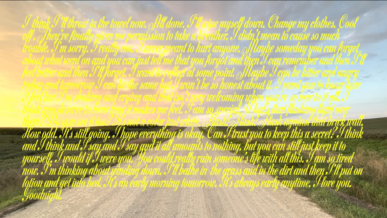 Roadway photo with text overlay