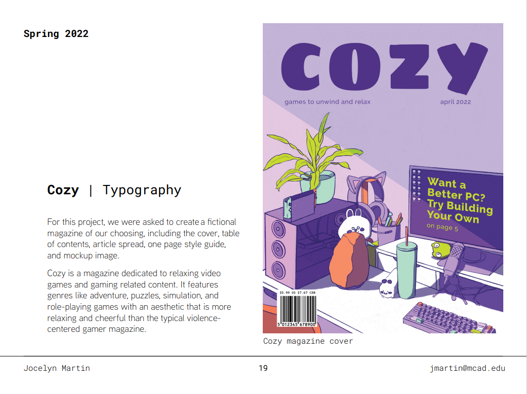 COZY typography