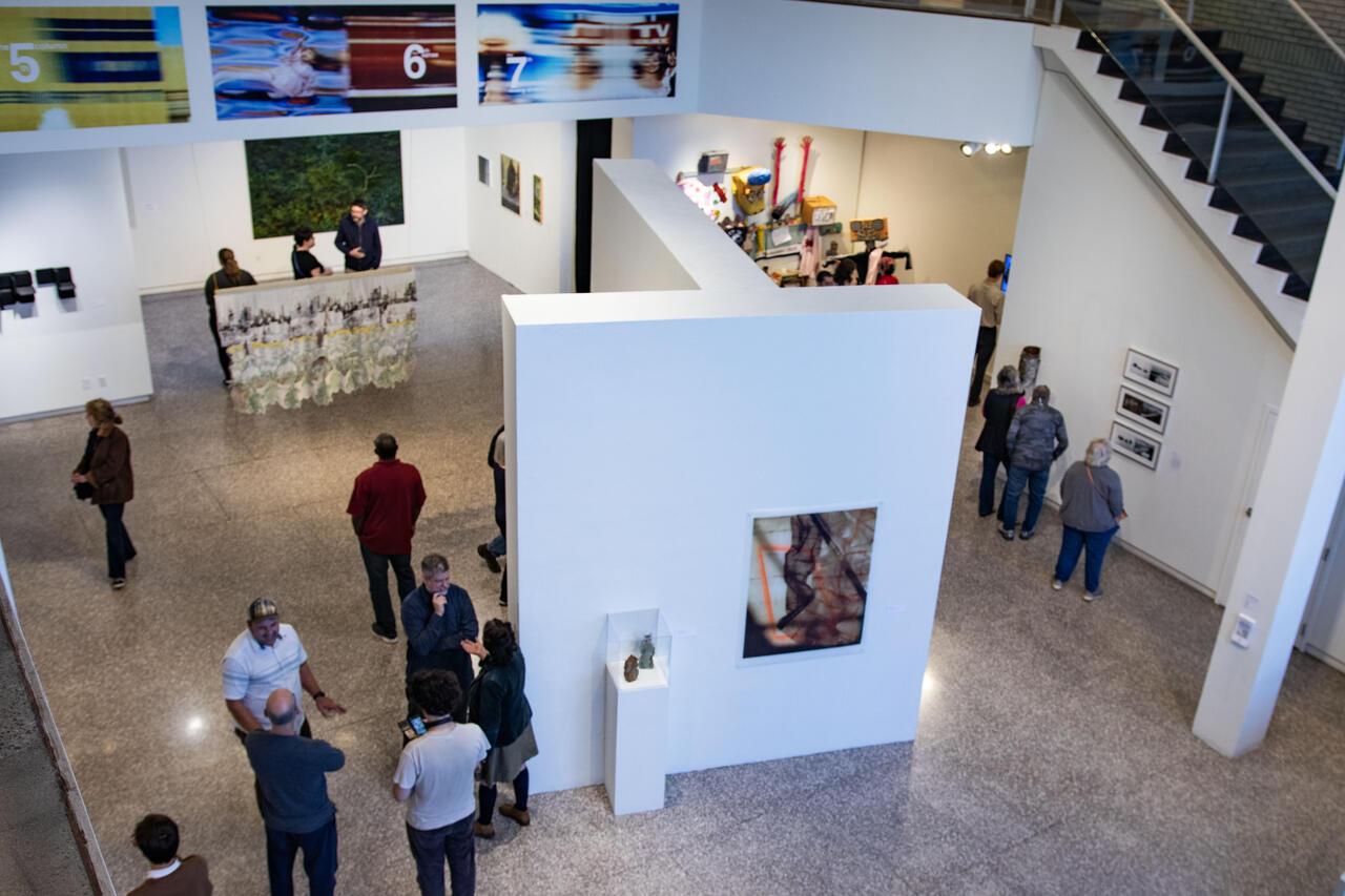 image of the MCAD gallery from the second floor