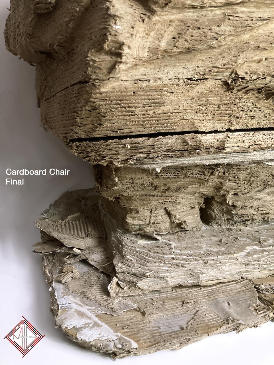 Madilyn Duffy, "Carved Cardboard Chair" Detail 4