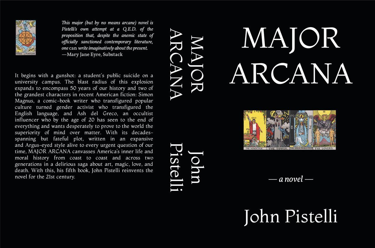 The front and back cover of John Pistelli's The Major Arcana.