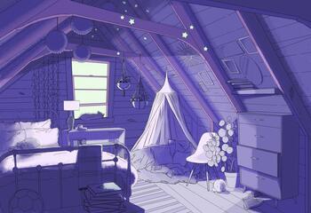 Attic illustration by Tate Yotter